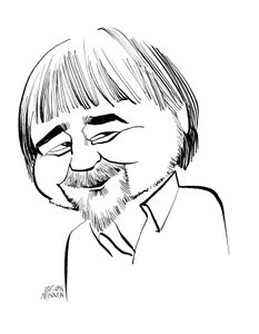 Alan Bleasdale karikatyr, engelsk tv-dramatiker: b av John Minnion