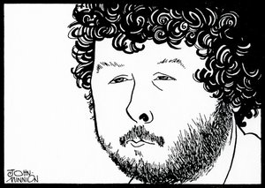 BIRTWISTLE, Harrison - karikatyr av John Minnion engelsk kompositör av John Minnion