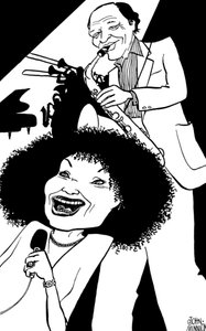 Cleo Laine och Sir John Dankworth Dame Cleo Laine, Lady Dankworth, född Clementina Dinah Campbell av John Minnion