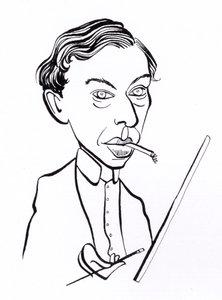 Ernst Ludwig Kirchner, karikatyr av John Minnion