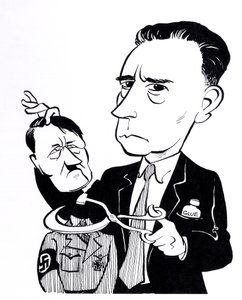 John Heartfield, karikatyr med Adolf Hitler av John Minnion