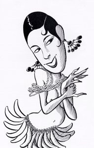 Josephine Baker, karikatyr av John Minnion