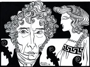 Luigi Cherubini med Médée (karaktär från opera comique med samma namn) av John Minnion