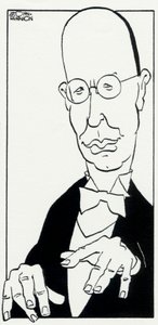 Prokofiev med händerna över klaviaturen av John Minnion av John Minnion