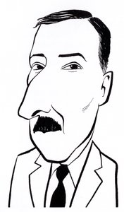 Stefan Zweig, karikatyr av John Minnion