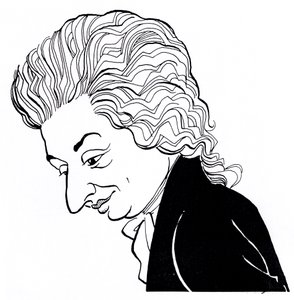 Wolfgang Amadeus Mozart - karikatyr av John Minnion
