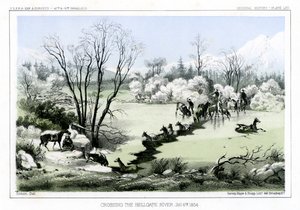 Korsar floden Hellgate, 6 januari 1854 1856. av John Mix Stanley