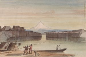 Dalles vid Mount Columbia sedda västerut av John Mix Stanley