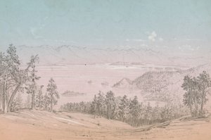 Flathead Lake, tittar mot söder av John Mix Stanley