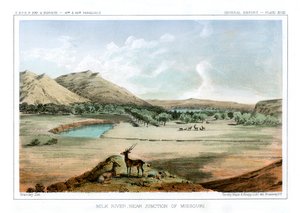 Milk River, nära Junction of Missouri, 1856. av John Mix Stanley