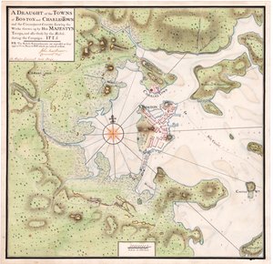 En karta över Boston av Montresor