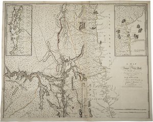 En karta över provinsen New York med en del av Pennsylvania och New England, från en faktisk undersökning av kapten Montrésor, ingenjör, 1775, 10 juni 1775