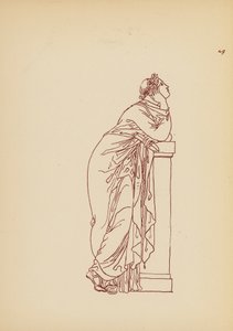 Antik grekisk kvinnodräkt (litho) av John Moyr Smith