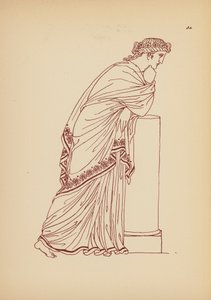 Antik grekisk kvinnodräkt (litografi) av John Moyr Smith