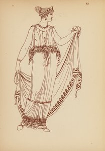 Antik grekisk kvinnodräkt (litografi) av John Moyr Smith