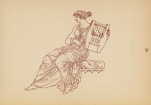 Antik grekisk kvinnodräkt (litografi) av John Moyr Smith