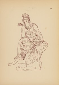 Antik grekisk kvinnodräkt (litografi) av John Moyr Smith