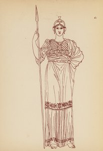 Antik grekisk kvinnodräkt (litografi) av John Moyr Smith