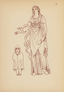 Antik grekisk kvinnodräkt (litografi) av John Moyr Smith