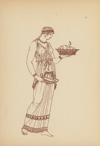 Antik grekisk kvinnodräkt (litografi) av John Moyr Smith
