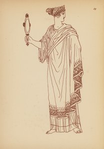 Antik grekisk kvinnodräkt (litografi) av John Moyr Smith