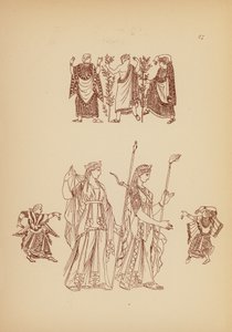 Antik grekisk kvinnodräkt (litografi) av John Moyr Smith