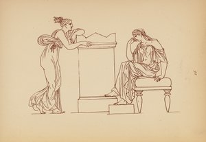 Antik grekisk kvinnodräkt (litografi) av John Moyr Smith