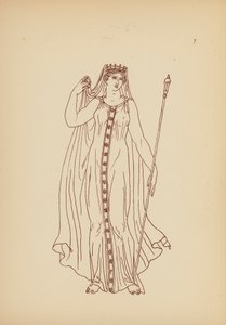Antik grekisk kvinnodräkt (litografi) av John Moyr Smith