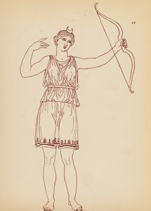 Antik grekisk kvinnodräkt (litografi) av John Moyr Smith