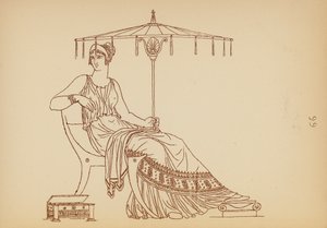 Antik grekisk kvinnodräkt (litografi) av John Moyr Smith