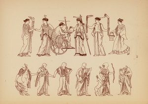 Antik grekisk kvinnodräkt (litografi) av John Moyr Smith