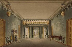 Entréhallen, från "Views of the Royal Pavilion, Brighton" av John Nash