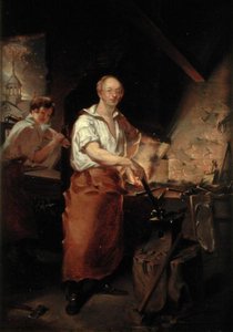 Patrick Lyon vid smedjan, ca 1826 (olja på duk)