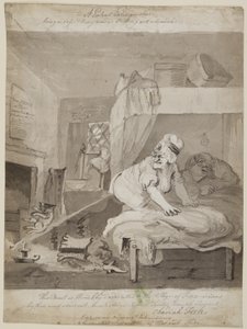 En patentsläckare, som är ett säkert och enkelt läge Att släcka ett ljus, 1801 (penna, pensel och bläck på papper) av John Nixon