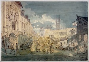 Bartholomew Fair, West Smithfield, City of London, 1813. av John Nixon