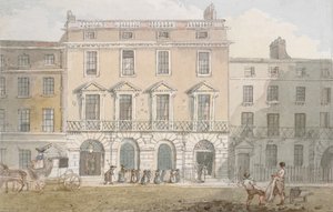 Freemasons Hall and Tavern, Great Queen Street, ca 1800 (wc på papper) av John Nixon