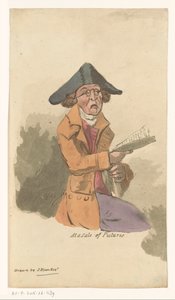 Man på en målningsauktion Vid försäljning av bilder (titel på objekt) av John Nixon
