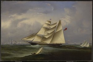 Ocean Bride lämnar Halifax Harbour, 1854 av John OBrien