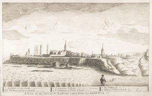 St Andrews Delineated - En utsikt över staden St Andrews från nordväst (penna & tvätt på papper)