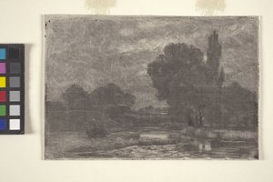 Marshy Landscape (etsning och monoprint)