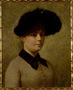 Porträtt av Mary Etell Gertrude Walker (olja på duk)