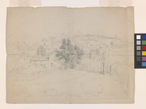 Street In Brookville (penna på benvitt papper)