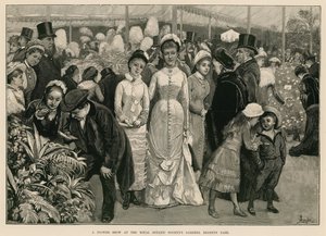 En blomsterutställning i Royal Botanic Society