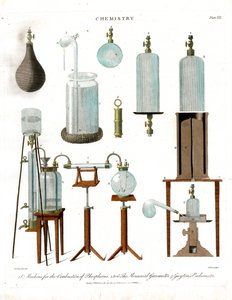 Kemiska laboratorieinstrument och gasometrar av John Pass