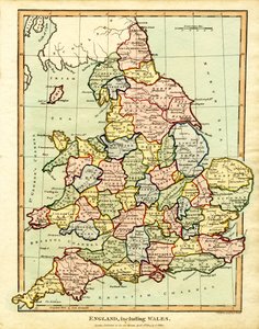 Karta över England och Wales av John Pass