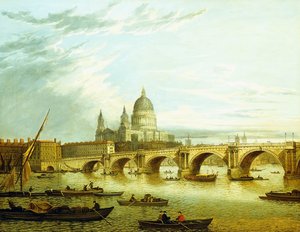 Utsikt över Blackfriars Bridge med Saint Paul