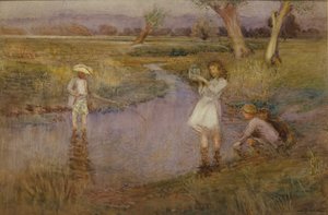 Catching Minnows - Town Meadows, Maidstone, Kent av John Pedder