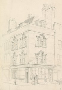 Hus i hörnet av Red Lion Street och Theobalds Road, mot Lamb