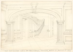 Entréhallen till Fairfax House, High Street, Putney, London av John Phillipp Emslie