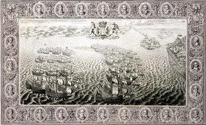 Armada (gravyr från en gobeläng) av John Pine